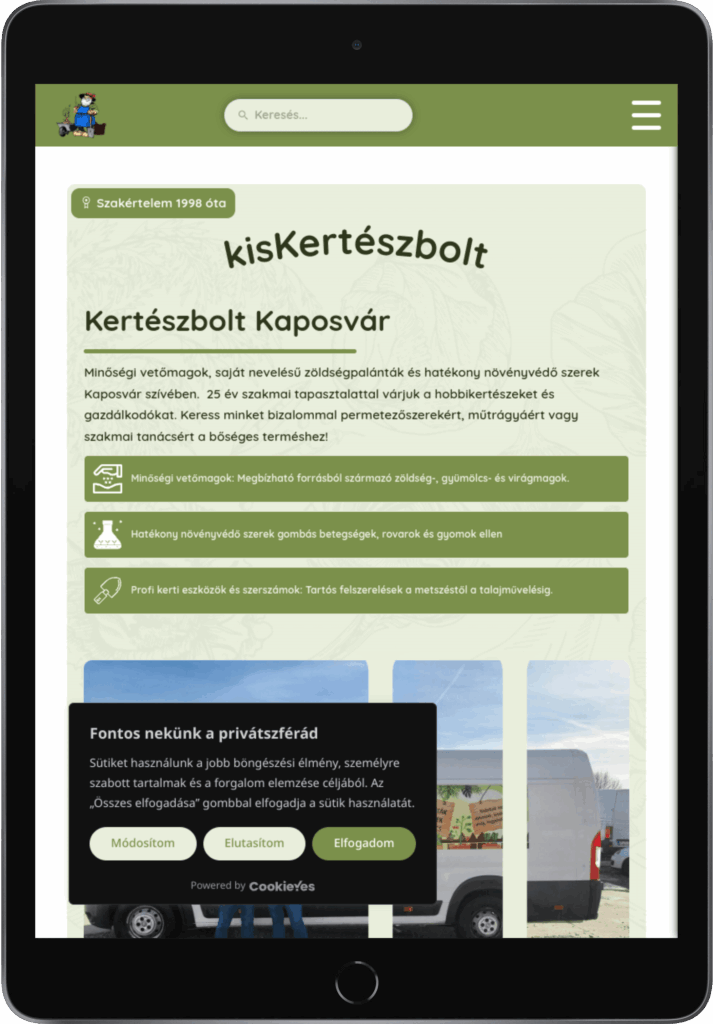 Weboldal készítés Kaposváron. Hatékony és reszponzív weboldal készítés Győrben.